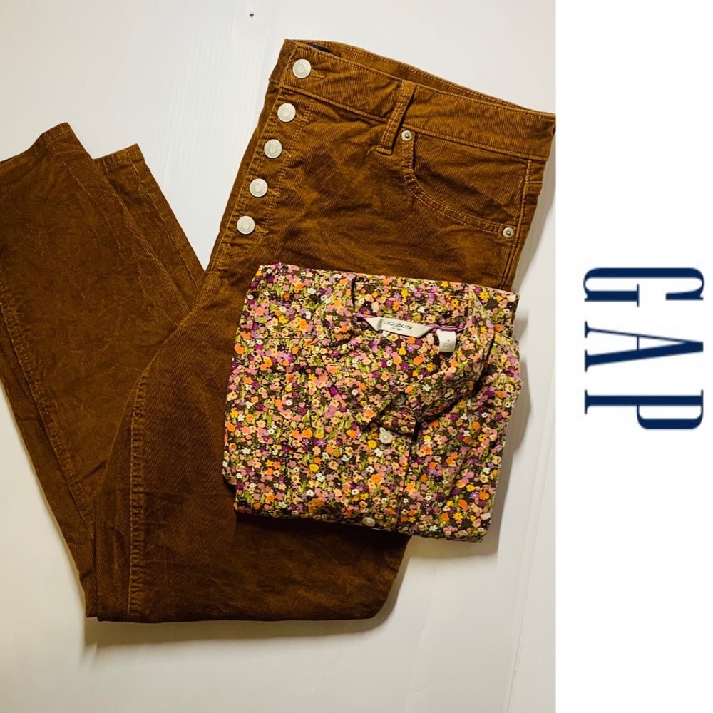 GAP Denim Tan/Brown 20/35R High Rise Universal Legging Cords